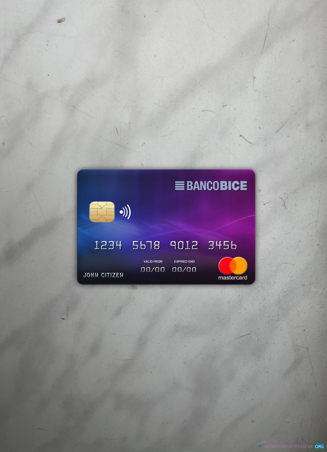 Download Chile BICE bank mastercard photolook front Photoshop template